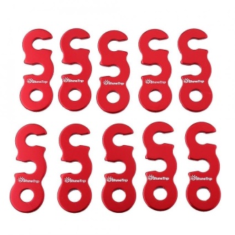 10pcs Quick Release Shelter Awning Tent Alloy Wind Rope Buckle (Red-S) - intl