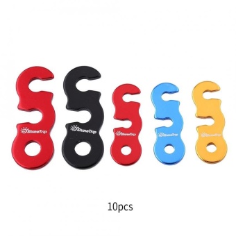 10pcs Quick Release Shelter Awning Tent Alloy Wind Rope Buckle (Red-S) - intl