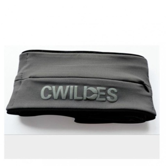 3 Pockets Sports Fitness Running Elastic Waist Pack,Travel Money Belt S (Gray) - intl