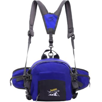 ราคา BEST Pocket Outdoor Waterproof Sport Bag Backpack กระเป๋ากีฬาคาดเอวมัลติฟังก์ชั่น แบบขยายได้ (ฟ้า)