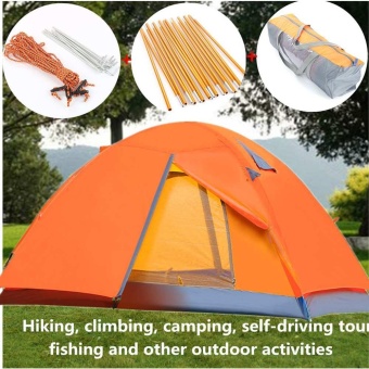 Double-layer Camping Tent Canopy Outdoor Beach Shelter Windproof Waterproof New - intl