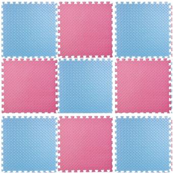 ซื้อ/ขาย แผ่นรองคลาน แผ่นกันกระแทก EVA 60*60*1.2 มี 9 แผ่นต่อชุด สีฟ้า ชมพูพื้นที่180*180