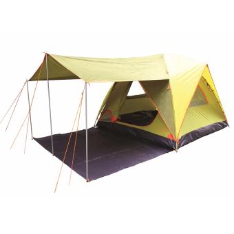 Field and Camping สนามเดินป่า เต็นท์ Terrace III MAP ขนาด 210x(210+150)x170 ซม. สีเขียวขี้ม้า-เขียวมะนาว