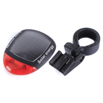 ประเทศไทย JJ ไฟท้ายจักรยานพลังงานแสงอาทิตย์ Bike Solar Cell Light รุ่น NO.909 (Black)