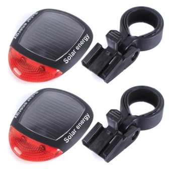 ราคา JJ ไฟท้ายจักรยานพลังงานแสงอาทิตย์ Bike Solar Cell Light รุ่น NO.909 (Black)2แพค