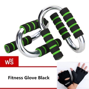 ราคา JJ ที่วิดพื้น บาร์วิดพื้น ดันพื้น หนาพิเศษ Push Up Grip Push Up Bar แถมฟรี YUEYAN ถุงมือฟิตเนส ถุงมือออกกำลังกาย Fitness Glove Weight Lifting Gloves Black( Int:L)