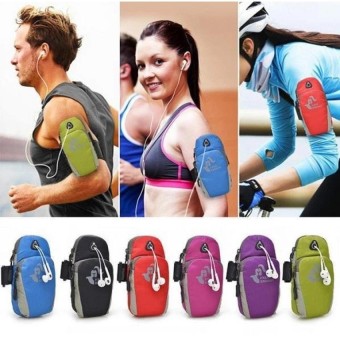 KCmall NEW Fashion Man Women Running Riding Nylon Jogging Sport Arm band Gym Arm Bag Phone Pouch Case Cover for Cell phones 5.7inch - intl