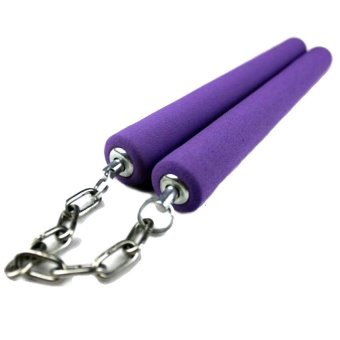 2561 Kinglion Sport KIDS กระบองสองท่อนโฟมสำหรับเด็ก กระบอง2ท่อนสีม่วง Purple Kids Foam Nunchaku/Nunchucks Martial Arts Training Equipment (130G/25MM)