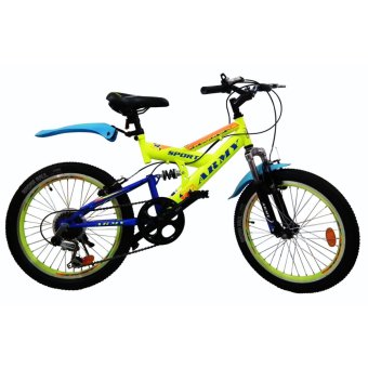 ประเทศไทย KK BIKE จักรยาน MTB 20 นิ้ว 7 speed เหลือง
