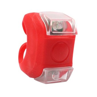 2561 ไฟฉาย/ไฟติดแฮนด์จักรยาน LED ซิลิโคนแบบกระพริบ-กันน้ำได้ รุ่น Bicycle Safety Lamp Lifetime LED (สีแดง)