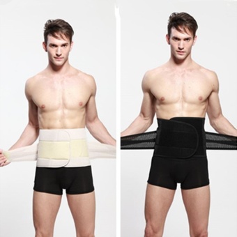 LLS Corset For Posture Corrector Men Back Brace Fitness Accessoriesfitness Weight Lifting Belt Back Belt Slimming Lumbar Support Waistbelt (Black) - intl
