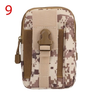 LLS Mens Outdoor Camping Bag Hiking Pouch Military Army Waistpack With Belt Loop For Accessories Note 7 Iphone 6S Plus Galaxy S7edge,Digital Desert - intl
