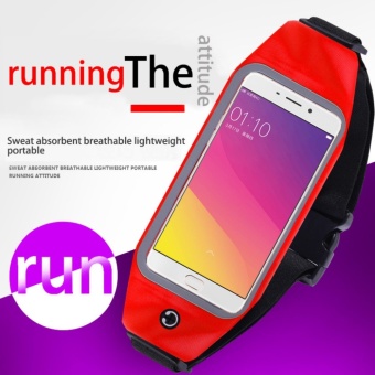 Men&#39;s   Women&#39;s Sports Running Belt Touchscreen Waterproof Waist Pockets for 4.7-5.5inch Mobile Phone - intl