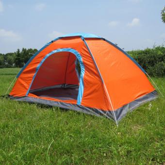 Portable outdoor automatic tent 3-4 people camping tentเต็นท์นอนแค้มปิ้ง Orange