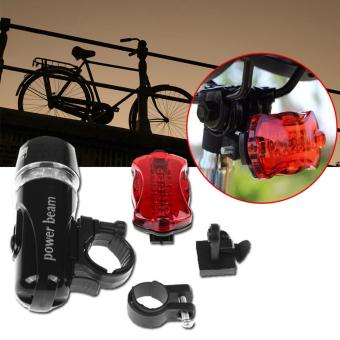 2561 Sinlin ชุดไฟจักรยาน หน้า/หลัง พร้อมอุปกรณ์ Bike Light Head and Tail LED Set รุ่น BLS205-DF (Black)