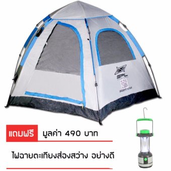SPORTLAND เต็นท์ โดม 4 คน Tent 1D3W210TPU Desert Star (Gray) แถมฟรี ตะเกียงไฟฉาย HL5098