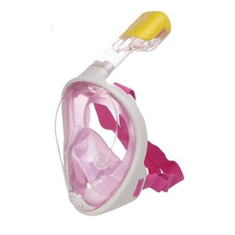 ประเทศไทย SportLifeOnline Super snorke หน้ากากดำน้ำ ไม่ต้องคาบท่อหายใจ แบบมีฐานติดกล้อง Gopro รุ่น DP01N ( สีชมพู)