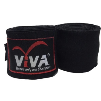 2561 VIVA ผ้าพันมือนักมวย ยาว 4 เมตร (สีดำ) 1 คู่