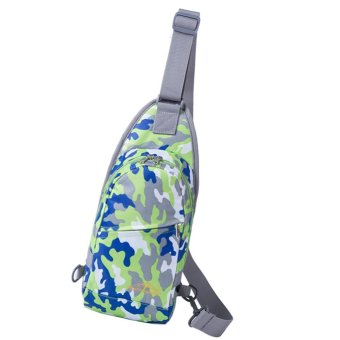 Waterproof Casual Outdoor Running Chest Bags Diagonal Package Camouflage Green - intl