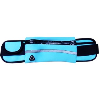 Waterproof Sport Running Belt กระเป๋ากีฬาแบบคาดเอวใส่โทรศัพท์มือถือกันน้ำได้ (สีฟ้า)