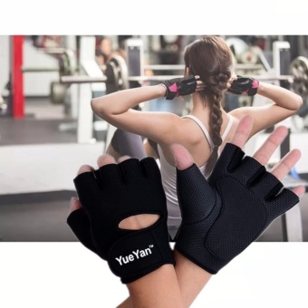 2561 YUEYAN ถุงมือฟิตเนส ถุงมือออกกำลังกาย Fitness Glove Weight Lifting Gloves Black ( Int:L)