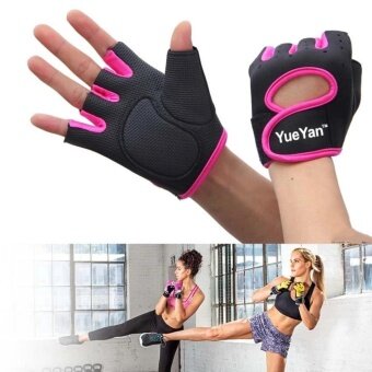 ซื้อ/ขาย YUEYAN ถุงมือฟิตเนส ถุงมือออกกำลังกาย Fitness Glove Weight Lifting Gloves Pink ( Int:M)