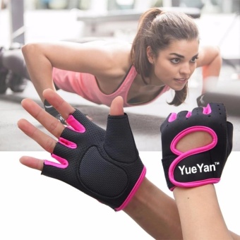 ประเทศไทย YUEYAN ถุงมือฟิตเนส ถุงมือออกกำลังกาย Fitness Glove Weight Lifting Gloves Pink ( Int:S)