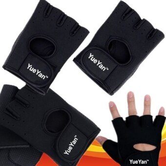 ซื้อ/ขาย YUEYAN ถุงมือฟิตเนส ถุงมือออกกำลังกาย Fitness Glove Weight Lifting Gloves Black ( Int:L)
