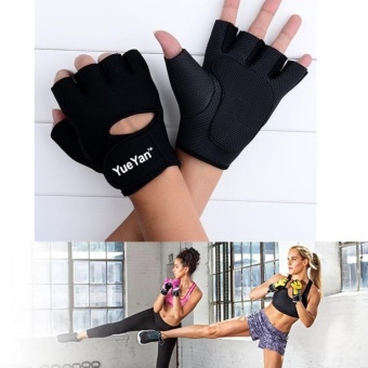 2561 YUEYAN ถุงมือฟิตเนส ถุงมือออกกำลังกาย Fitness Glove Weight Lifting Gloves Black ( Int:M)