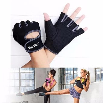2561 YUEYAN ถุงมือฟิตเนส ถุงมือออกกำลังกาย Fitness Glove Weight Lifting Gloves Gray ( Int:S)