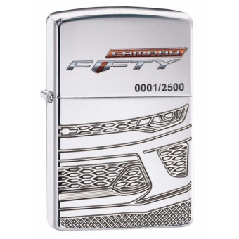 ประเทศไทย Zippo 29478 Limited Edition Chevy Camaro Armor Case High Polish Chrome