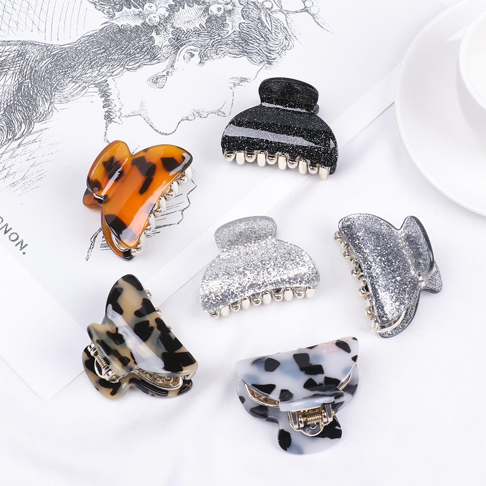 N33GVC3Q Fashion Shinny Acrylic Hair Accessories Barrette Hair Claw Clip Metal Hairpins Hair Clamps