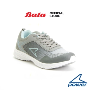 สินค้า Bata POWER-LADIES รองเท้ากีฬา ผ้าใบหญิง RUNNING แบบเชือก สำหรับวิ่ง สีเทา รหัส 5382458 Ladiessneaker
