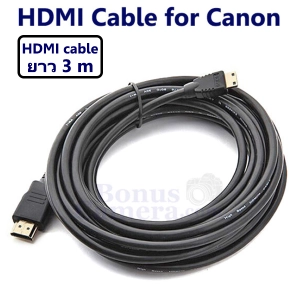 สินค้า HDMI cable for connect Canon EOS 700D,750D,760D,8000D,800D,850D Kiss X7i,X8i,X9i,X10i with HD TV,Projector