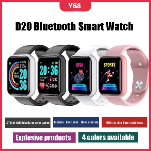 ภาพหน้าปกสินค้า【เรือจากประเทศไทย/COD】ของแท้ 100% Y68 Smartwatch D20 นาฬิกาอัจฉริยะ นาฬิกาบลูทูธ จอทัสกรีน IOS Android สมาร์ทวอท นาฬิกาข้อมือ นาฬิกา นาฬิกาผู้ชาย นาฬิ ที่เกี่ยวข้อง