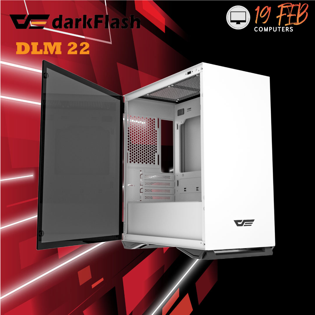 COMPUTER CASE GAMEING DarkFlash DLM22 Micro ATX Tower BLACK/WHITE