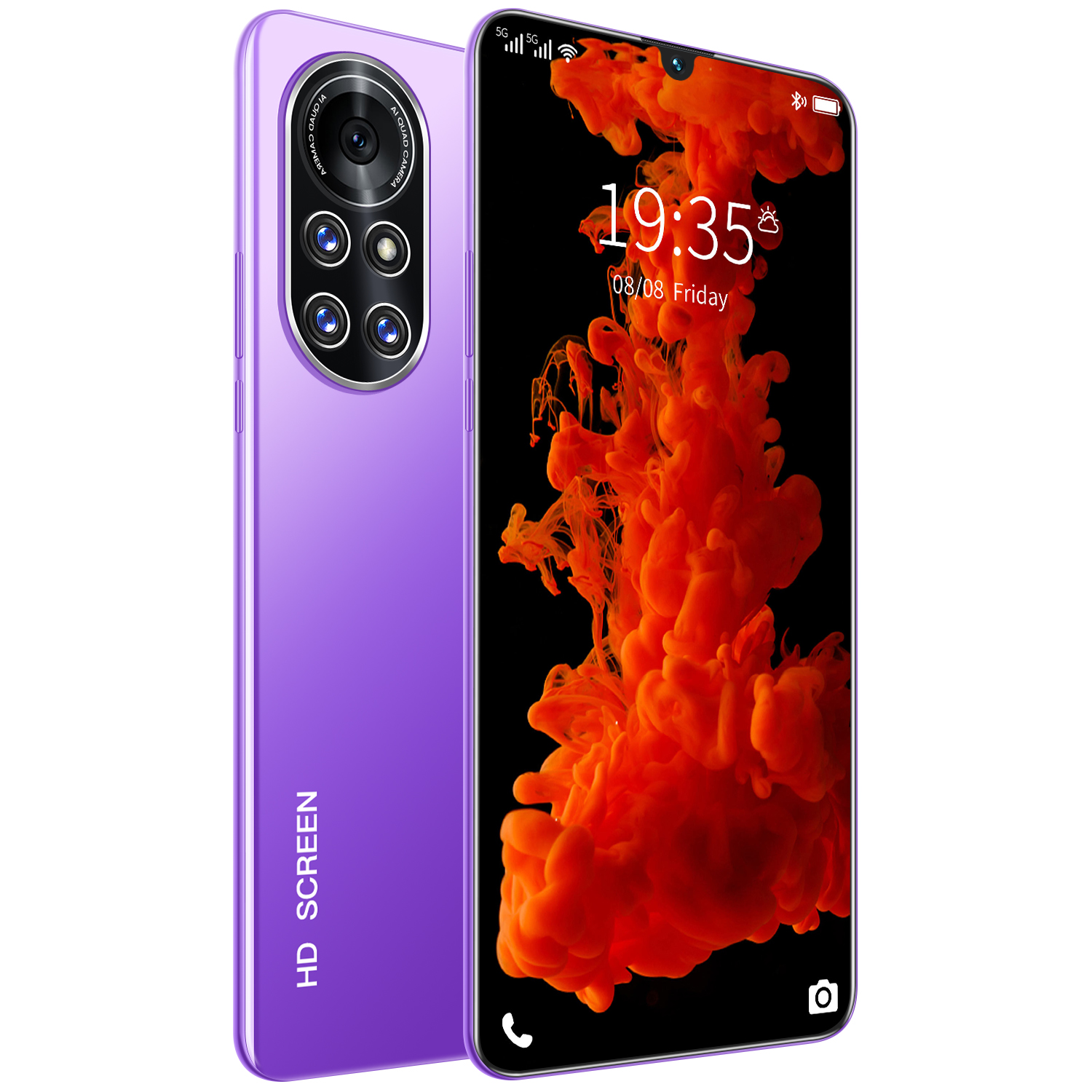 โทรศัพท์มือถือ Nova 8 สมาร์ทโฟน Nova 8 Pro ราคาถูก 6.3 นิ้วหน้าจอ 8+128GB ROM4 HD 24+48MP 4800mAh 5Gโทรศัพท์มือถือข้อมูลจำเพาะของแท้หน้าจอขนาดใหญ่เกมมือถือ dualSIMเกมคอนโซล