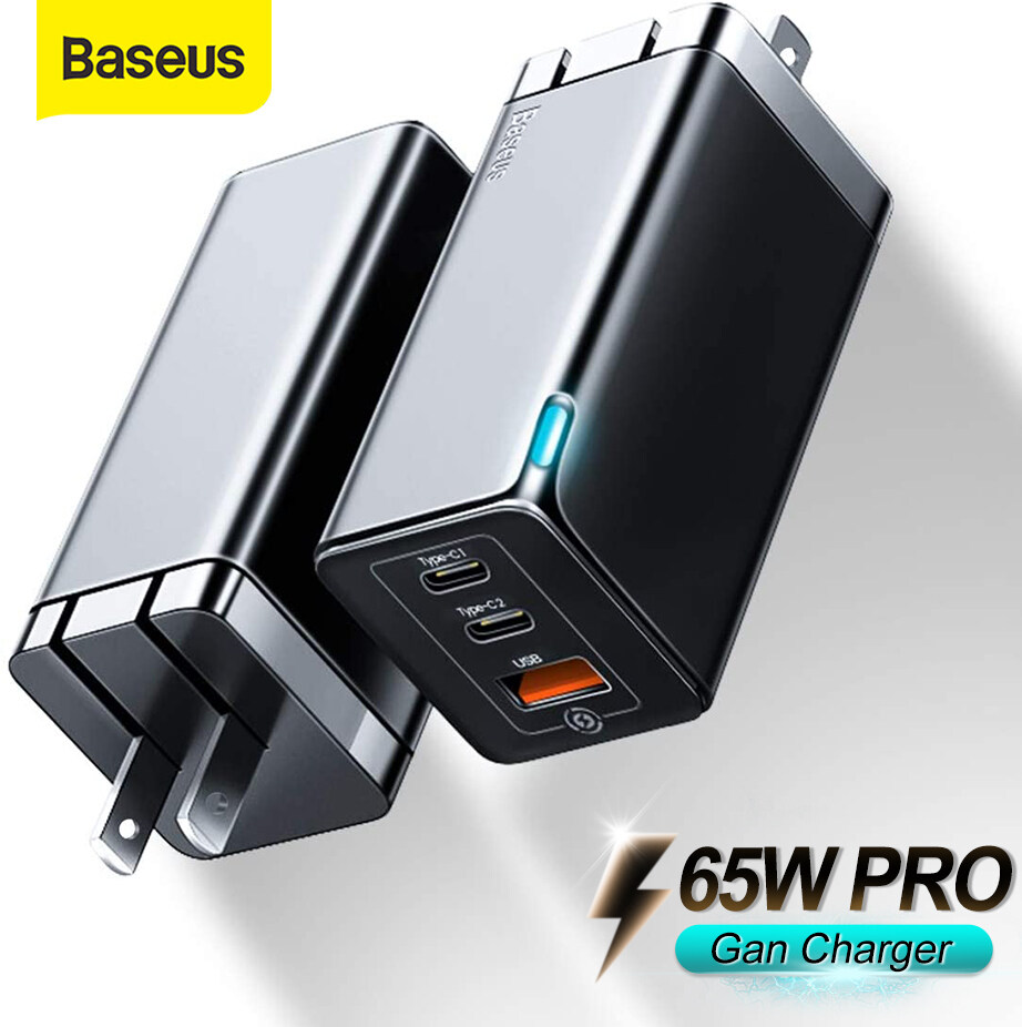 Baseus หัวชาร์จเร็ว 65W Gan 2Pro USB Type C Fast Quick Charge Adapter หัวชาร์จไอโฟน อุปกรณ์ชาร์จมือถือ Samsung iPhone