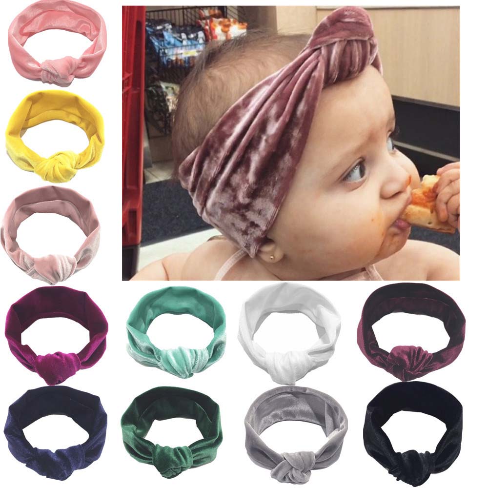 CREAMSD แฟชั่นเด็กวัยหัดเดินเด็กโบว์เด็กทารกแรกเกิดผ้า Hairband Headband อุปกรณ์ผมยืดหยุ่น Headband