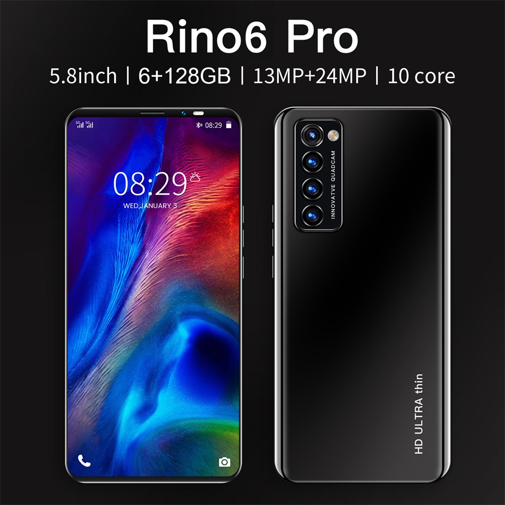 cellphone sale original Rino6 Pro 8GB RAM +256GB ROM Smartphone Android Cheap Phone RENO 5 Pro Game Mobile Phones