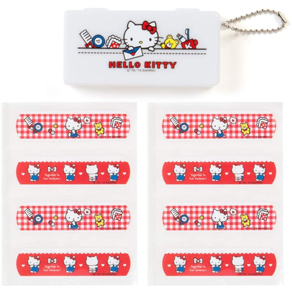 พลาสเตอร์ปิดแผล พร้อมกล่องเก็บ แบรนด์ Sanrio ญี่ปุ่น 1 ชุด มี 2 ลาย 8 แผ่น สินค้า made in japan นำเข้าญี่ปุ่นแท้ 100%