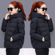 Korean Style Hooded Winter Coat for Women, Brand X