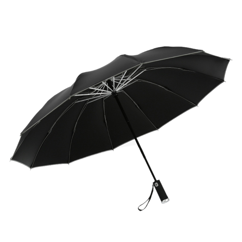 Automatic Umbrella with Light LED Windproof Umbrella Folding Umbrellas 12K Men Women UV Parasol