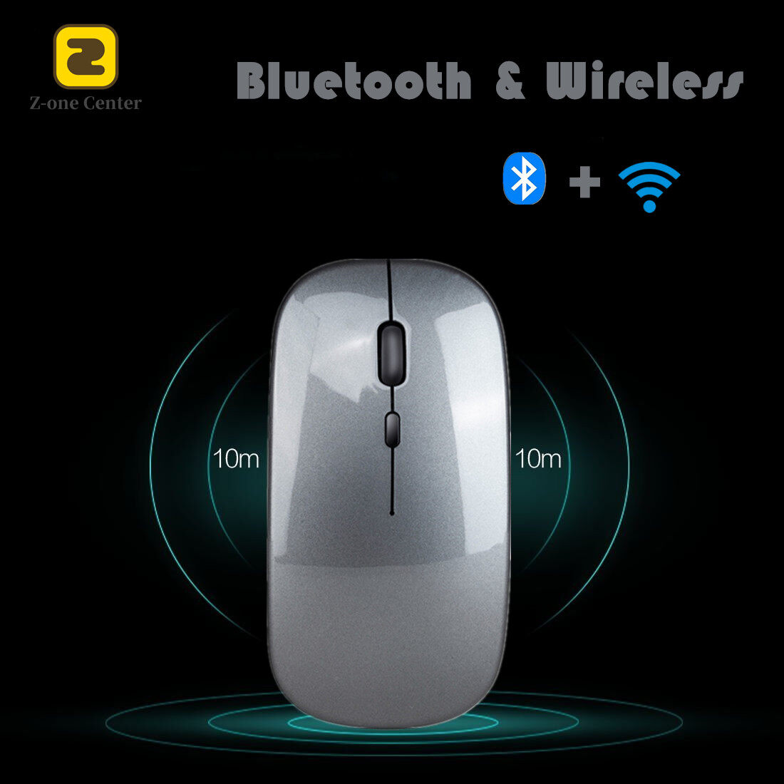 เมาส์ไร้สาย/เมาส์บลูทูธ เมาส์ชาร์จได้ MI(มีแบตในตัว) (ปุ่มเงียบ) ใช้งานได้เกือบทุกสภาพผิว Wireless Mouseเมาส์บลูทู Bluetooth mouse เมาส์ ipad มือถือ TV box