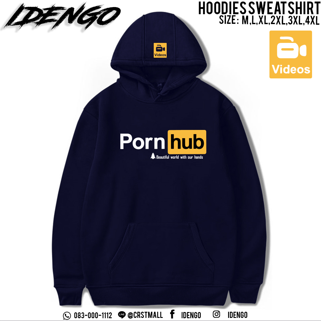 เสื้อกันหนาว มีฮู้ด สกรีนลาย Pornhub ที่แฟนพันธุ์แท้ Pornhub ต้องมีไว้ใส่กัน ใส่ได้ทั้งชายและหญิง No.F7Cs04-0176