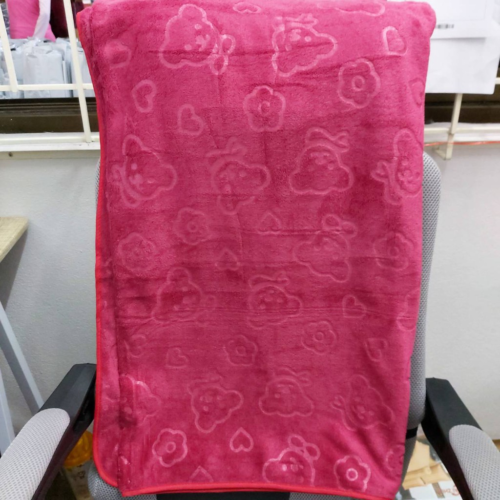 ผ้าเช็ดตัวผืนใหญ่ปั้มลาย(90×180cm)จัมโบ้