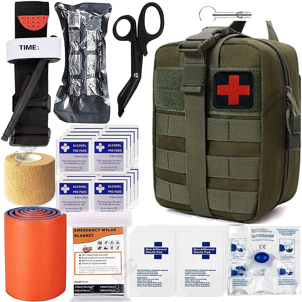 Chiến thuật molle bộ sơ cứu túi y tế túi sinh tồn bộ dụng cụ khẩn cấp cho nam túi cắm trại túi dụng cụ sinh tồn túi edc túi đựng đồ khẩn cấp