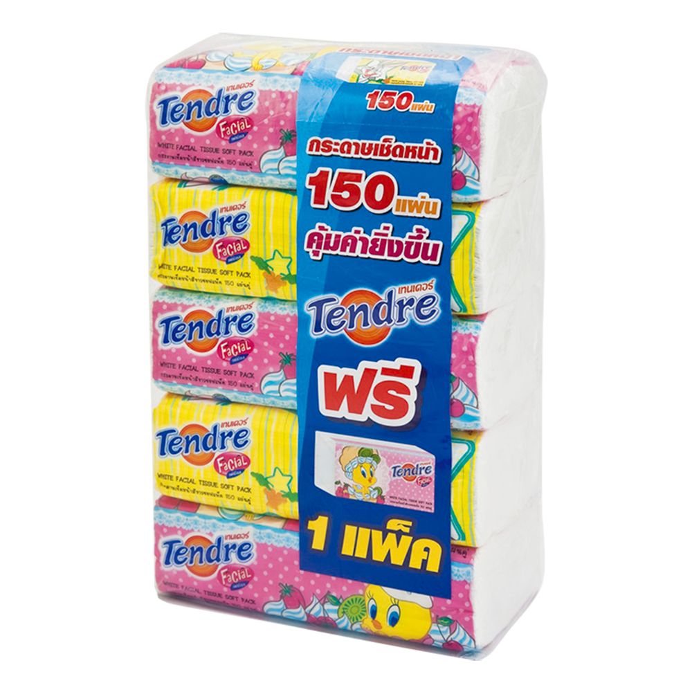ส่งด่วน! เทนเดอร์ กระดาษเช็ดหน้า ซอฟท์แพ็ค 150 แผ่น x 4 ห่อ Tendre Soft Box Facial 150 Sheets x 4 Packs สินค้าราคาถูก พร้อมเก็บเงินปลายทาง ราคา 140 บาท*ส่งฟรี