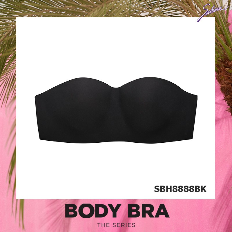 Sabina (ดันทรง) เสื้อชั้นใน Body Bra (เกาะอก) Seamless Fit (มีโครง) Soft Doomm SBH8888BK สีดำ