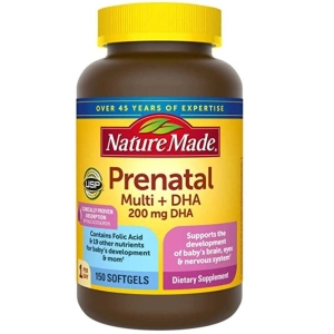 ภาพหน้าปกสินค้าNature Made Prenatal Multi+DHA (with 200 mg DHA) 150 Softgels ที่เกี่ยวข้อง